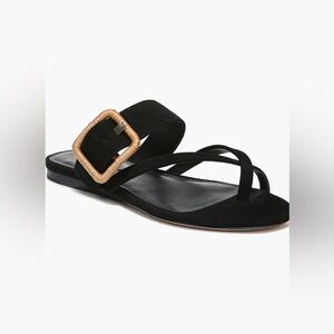 Veronica Beard Salva Sandal- Black- Size 12M